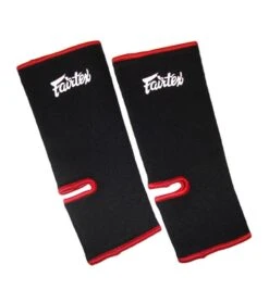 FAIRTEX ANKLE GUARDS MUAY THAI ANKLE SUPPORT - BLACK/RED -Fairtex AS1 red