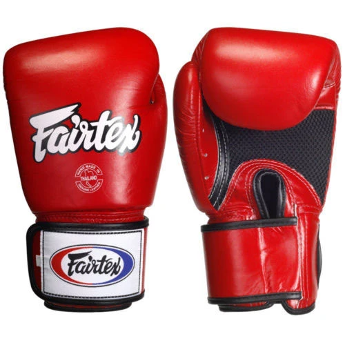 MUAY THAI BOXING GLOVES FAIRTEX BREATHABLE - BGV1 BR RED 1 MUAY THAI BOXING GLOVES FAIRTEX BREATHABLE - BGV1 BR RED