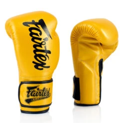 MUAY THAI MICROFIBER BOXING GLOVES FAIRTEX BGV14 - YELLOW -Fairtex BOXINGGLOVESBGV14MICROFIBER YELLOW2