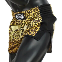 MUAY THAI SHORTS FAIRTEX SLIM CUT BS1709 LEOPARD -Fairtex BS1709 Fairtex Leopard Slim Cut Muay Thai Shorts3