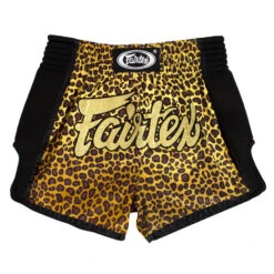 MUAY THAI SHORTS FAIRTEX SLIM CUT BS1709 LEOPARD -Fairtex BS1709 Fairtex Leopard Slim Cut Muay Thai Shorts4