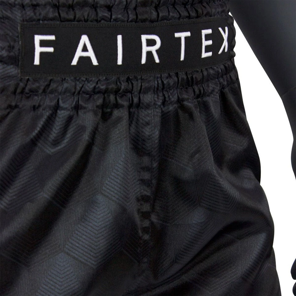 MUAY THAI SHORTS BY FAIRTEX BS1901 STEALTH BLACK 5 MUAY THAI SHORTS BY FAIRTEX BS1901 STEALTH BLACK - Image 5