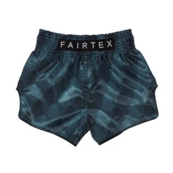 MUAY THAI SHORTS BY FAIRTEX BS1902 STEALTH NAVY BLUE -Fairtex BS1902 Fairtex Green Stealth Muaythai Shorts2