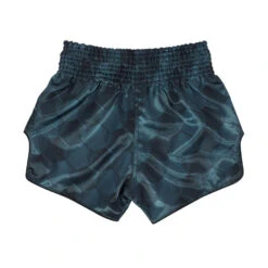 MUAY THAI SHORTS BY FAIRTEX BS1902 STEALTH NAVY BLUE -Fairtex BS1902 Fairtex Green Stealth Muaythai Shorts3