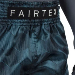 MUAY THAI SHORTS BY FAIRTEX BS1902 STEALTH NAVY BLUE -Fairtex BS1902 Fairtex Green Stealth Muaythai Shorts4