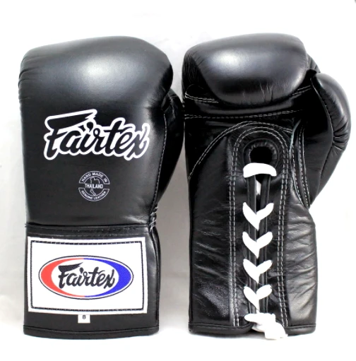 FAIRTEX BOXING GLOVES MEXICAN STYLE LACE UP BGL7 - BLACK 2 FAIRTEX BOXING GLOVES MEXICAN STYLE LACE UP BGL7 - BLACK - Image 2