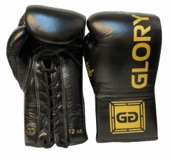 FAIRTEX BOXING GLOVES BGLG1 LACE-UP GLORY MUAY THAI - BLACK