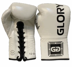 FAIRTEX BOXING GLOVES BGLG1 LACE-UP GLORY MUAY THAI - WHITE