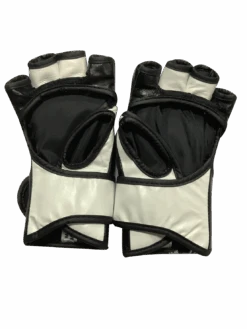 MUAY THAI MMA GLOVES FAIRTEX ULTIMATE COMBAT OPEN THUMB FGV12 - BLACK / WHITE -Fairtex FAIRTEXMMAGLOVESFGV12BLACKWHITE2