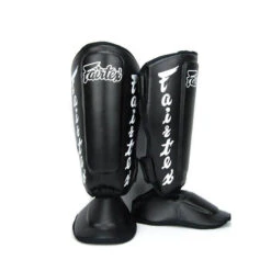 FAIRTEX SHIN GUARDS DETACHABLE IN STEP SHIN PADS SP7 - BLACK