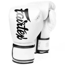 MUAY THAI MICROFIBER BOXING GLOVES FAIRTEX BGV14 - WHITE