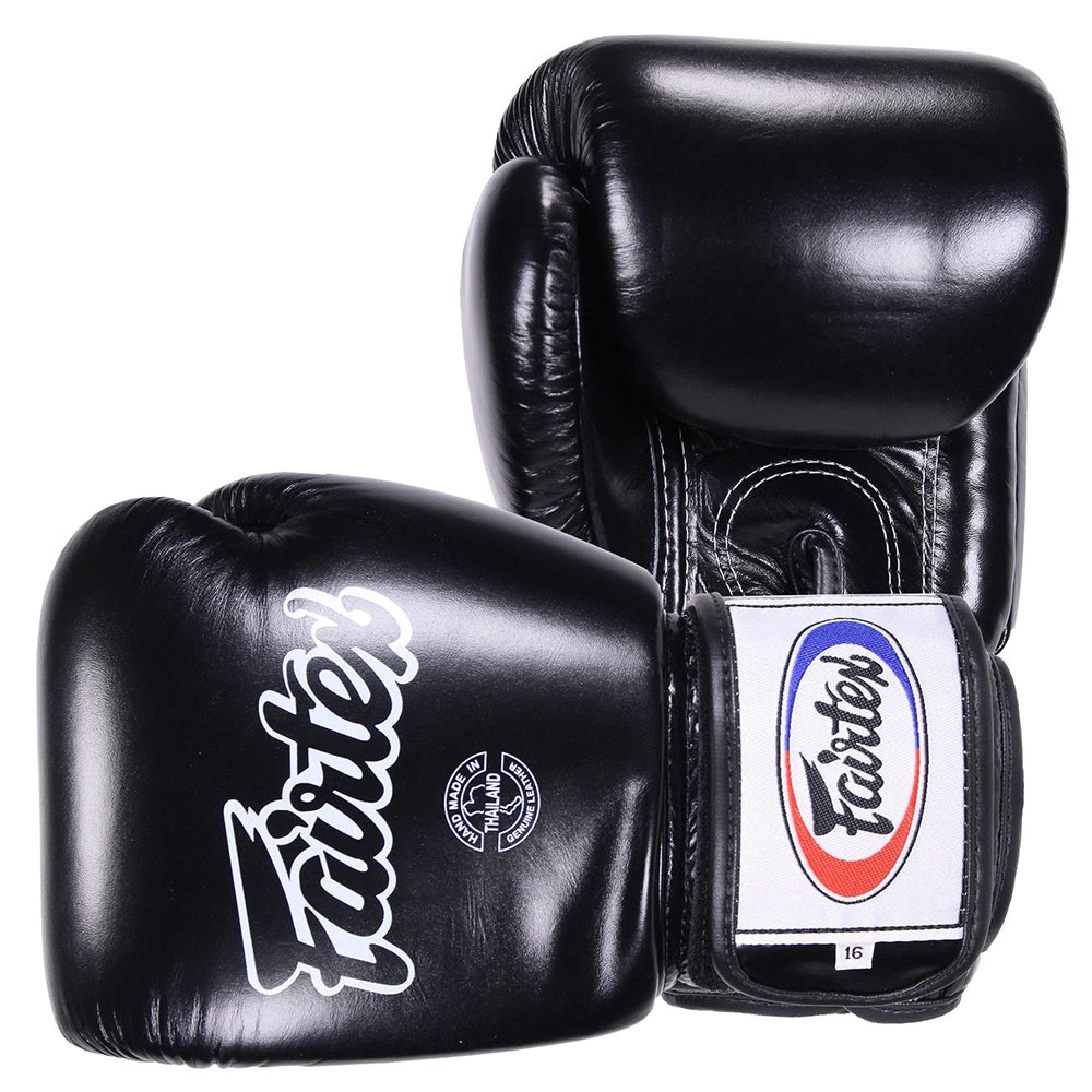 MUAY THAI BOXING GLOVES FAIRTEX - BGV1 BLACK 1 MUAY THAI BOXING GLOVES FAIRTEX - BGV1 BLACK