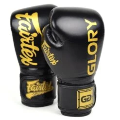 MUAY THAI BOXING GLOVES FAIRTEX BGVG1 GLORY BLACK