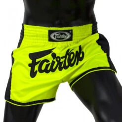 MUAY THAI SHORTS FAIRTEX SLIM CUT BS1706 GREEN LIME