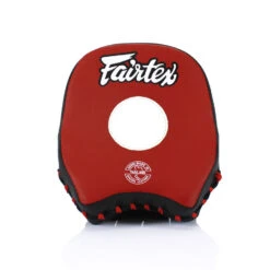 FAIRTEX FOCUS MITTS CURVED SHORT MICROFIBER FMV14 - BLACK/RED -Fairtex Fairtexfocusmittsfmv14 2