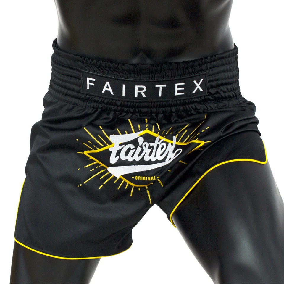 MUAY THAI SHORTS BY FAIRTEX BS1903 BLACK FOCUS 1 MUAY THAI SHORTS BY FAIRTEX BS1903 BLACK FOCUS