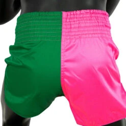 MUAY THAI SHORTS BY FAIRTEX BS1911 FIGHTER PINK GREEN -Fairtex MUAYTHAISHORTSFAIRTEXBS19112