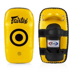 MUAY THAI PADS FAIRTEX CURVED LIGHT WEIGHT KICK PADS - KPLC5 GOLD -Fairtex THAIPADSFAIRTEXKPLC5GOLD
