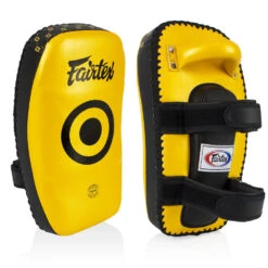 MUAY THAI PADS FAIRTEX CURVED LIGHT WEIGHT KICK PADS - KPLC5 GOLD