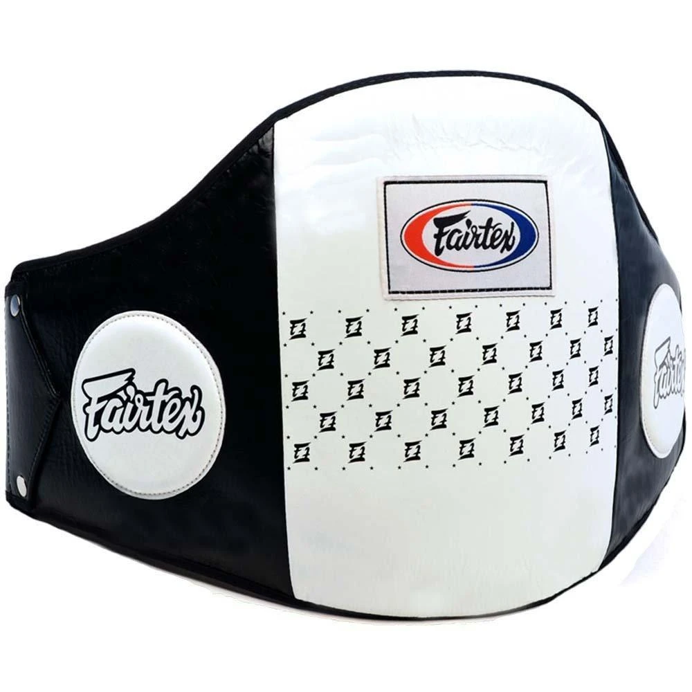 FAIRTEX BELLY PAD STANDARD LEATHER BPV1 - WHITE/BLACK 1 FAIRTEX BELLY PAD STANDARD LEATHER BPV1 - WHITE/BLACK