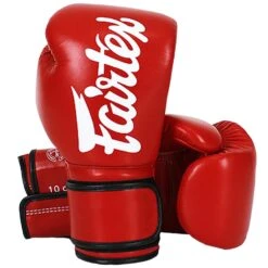 MUAY THAI MICROFIBER BOXING GLOVES FAIRTEX BGV14 - RED
