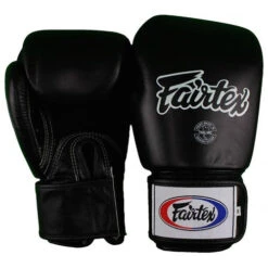 MUAY THAI BOXING GLOVES FAIRTEX BREATHABLE - BGV1 BR BLACK