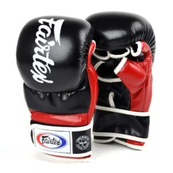 MMA GLOVES BY FAIRTEX FGV18 SUPER SPARRING BLACK/RED -Fairtex mmaglovesfgv18black red