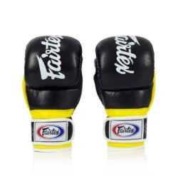 MMA GLOVES BY FAIRTEX FGV18 SUPER SPARRING BLACK/YELLOW