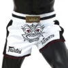 FAIRTEX MUAY THAI SHORTS FAIRTEX SLIM CUT BS1712 WHITE