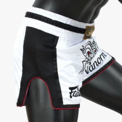 FAIRTEX MUAY THAI SHORTS FAIRTEX SLIM CUT BS1712 WHITE -Fairtex muaythaishortsfairtexbs1712 2
